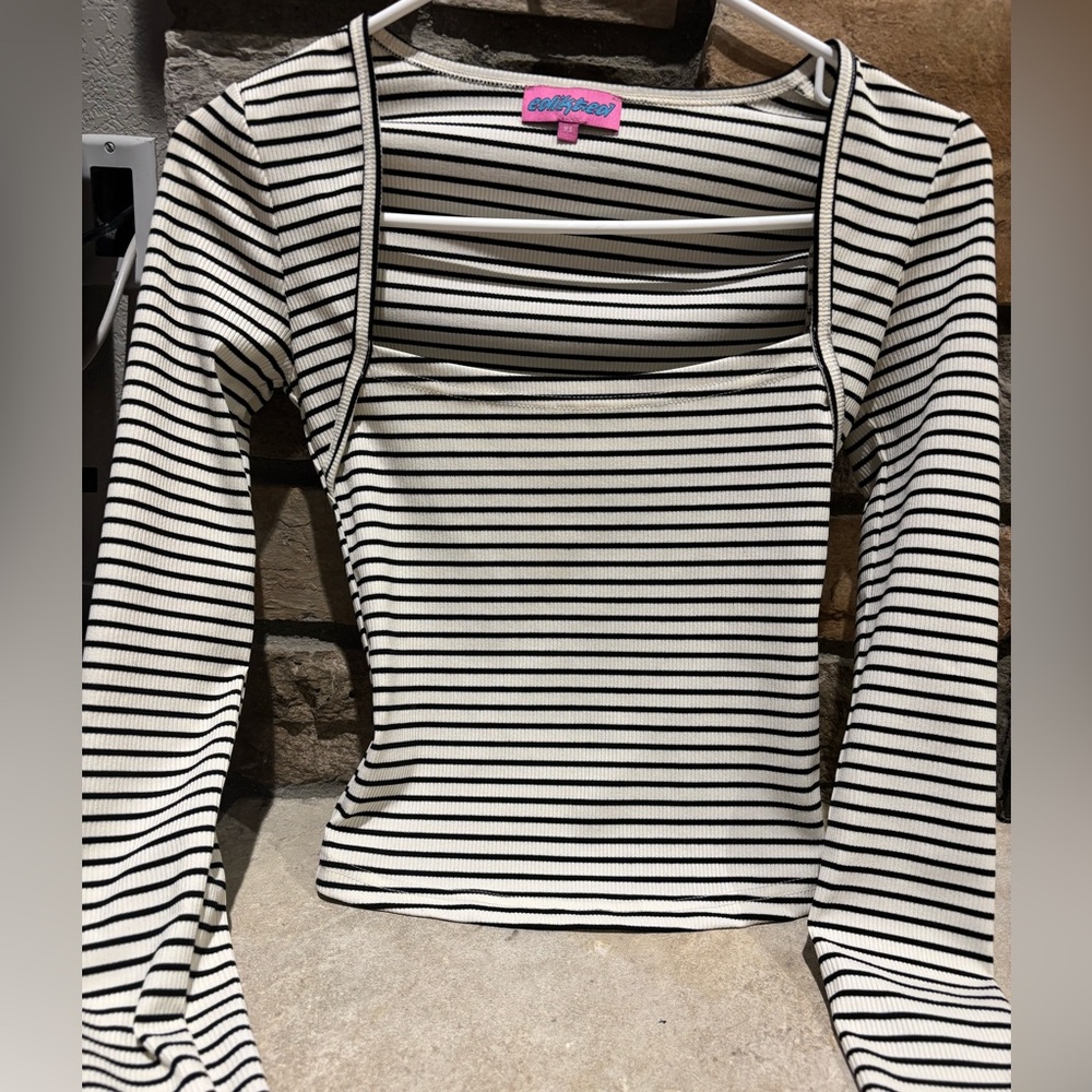 Edikted Striped Long Sleeve Top